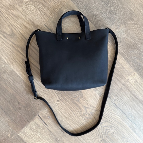 Portland Leather Black MINI CROSSBODY TOTE - Picture 7 of 11
